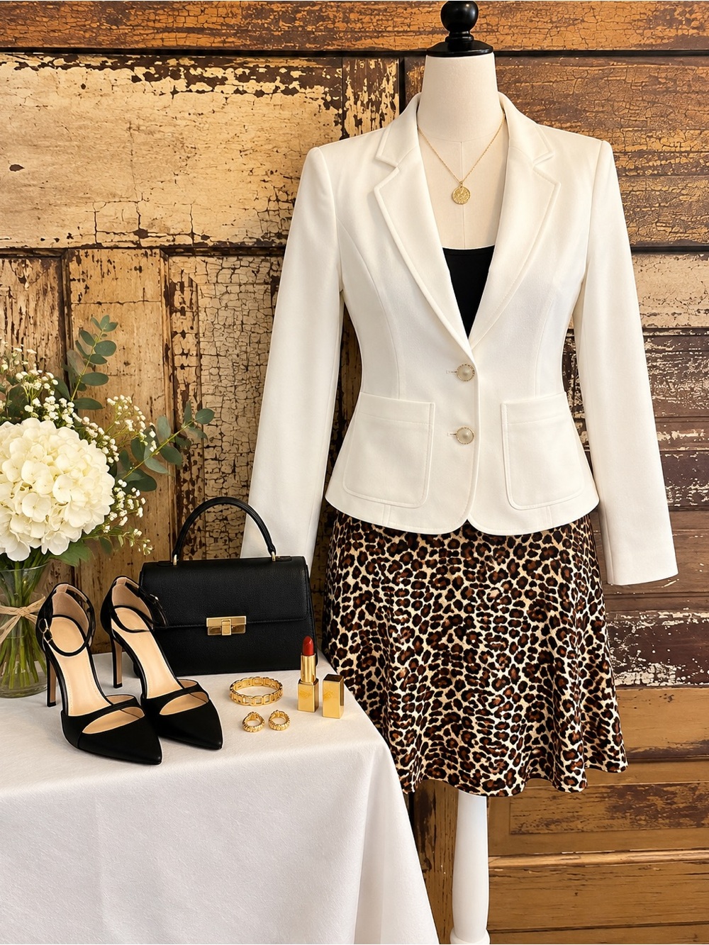 Express White Tailored Blazer | Structured Two Button Jacket | Size 6